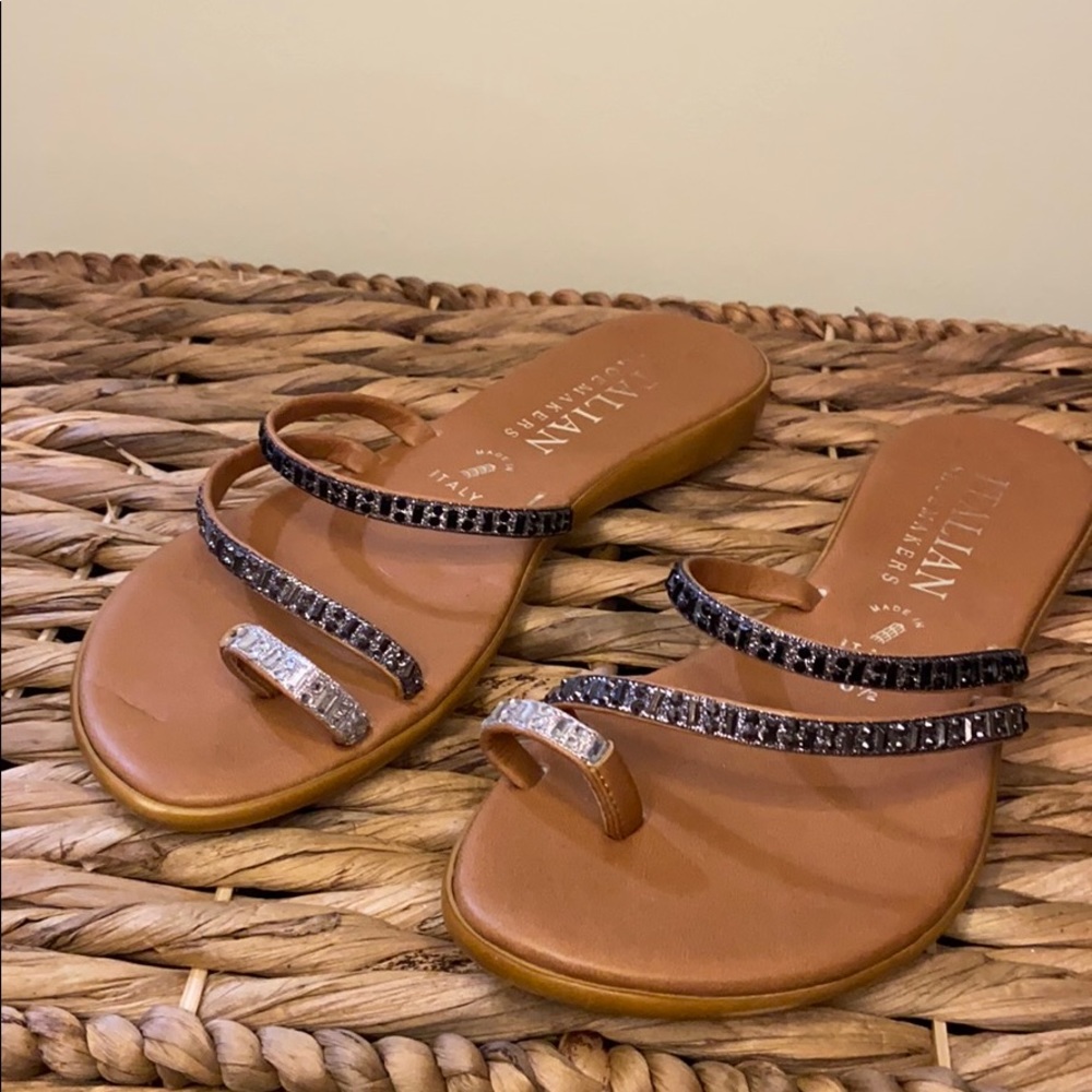 Italian Rhinestone sandals ✨